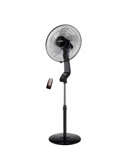 ventilateur sur pied coín black 50 w, ø40 cm, noir, 40 x 40 x 129 cm