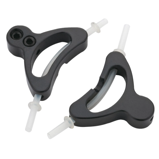 1 Alloy Straddle Cable Carrier with Liner (2pcs) - Black