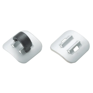 1 Alloy Stick-On Cable Guide (50pcs) - Silver