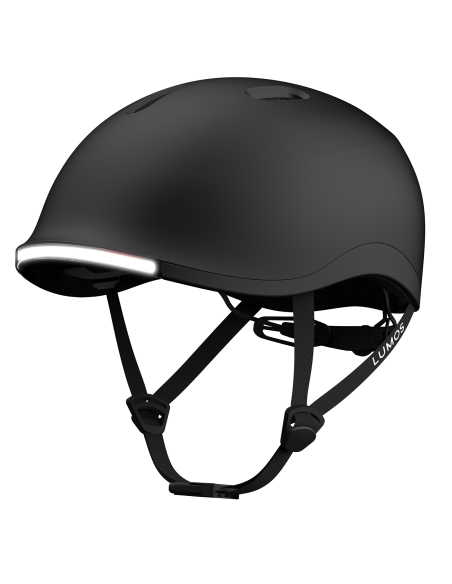 Casque vélo connecté Nyxel noir - Feux integres et visibilite nocturne - LUMOS