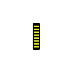 1 ProGuard Cable Tie - Rear - Sticker - Yellow