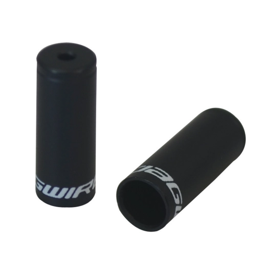 1 End Caps Open - 3mm Dropper - alloy (50pcs) - Black