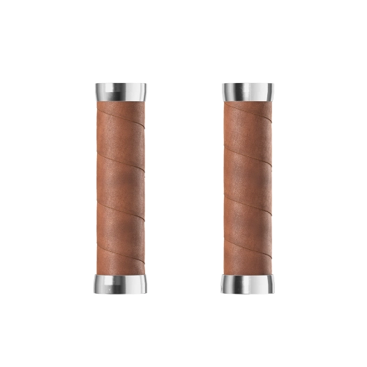 Slender Leather Grips (130+130mm) - Dark Tan