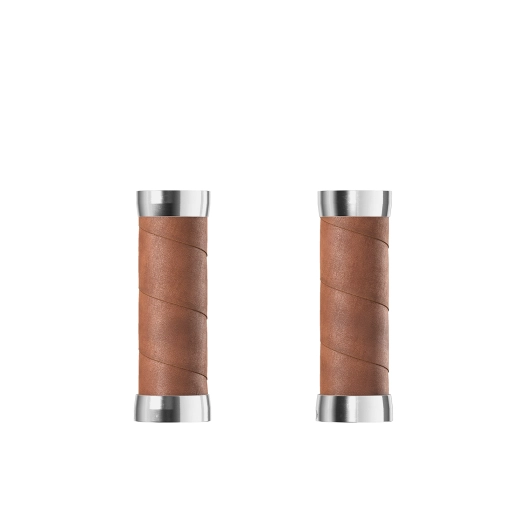Slender Leather Grips (100+100mm) - Dark Tan