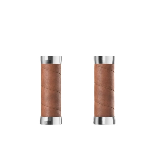 Slender Leather Grips (100+100mm) - Dark Tan