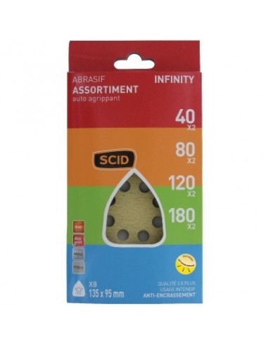 Kit Patins Ponçage Auto-agrippant Scid Assortiment de grains pour ponçage polyvalent - Scid