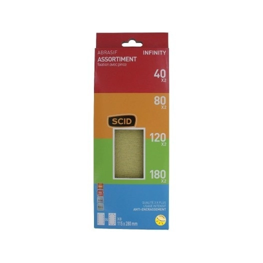 Patin fixation avec pince 115 x 280 mm 40 x 2 / 80 x 2 / 120 x 2 / 180 x 2 8