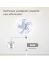 Ventilateur sur pied FAN-165X - 50W, 40cm, 5 Pales, Silencieux - GRUNKEL