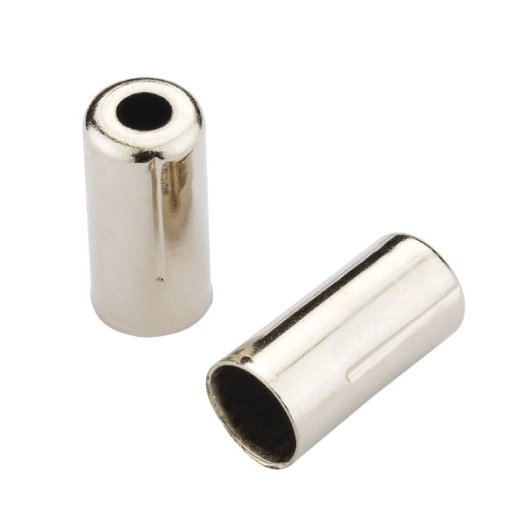 End caps Open - 5mm Brake (crimp) - brass (1000pcs) - Chrome