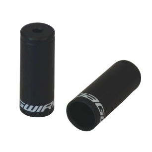 1 End caps Open - 5mm Brake - alloy (50pcs) - Black