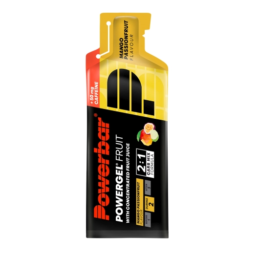 PowerBar PowerGel Fruit (24 X 41gr) - Mango-Passion Fruit (Caffeine)