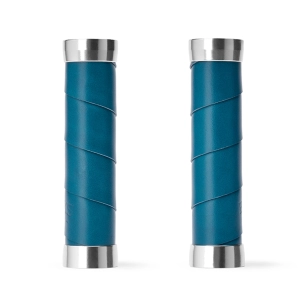 Slender Leather Grips (130+130mm) - Teal
