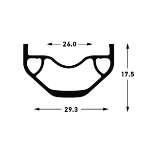 1 Stan's Flow K Rim - 24'' - 32H - Black / Gray