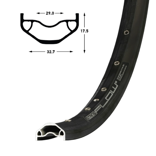 1 Stan's Flow D Rim - 29'' - 32H - Black / Silver