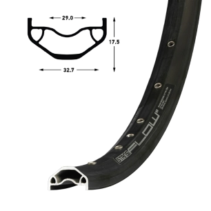 1 Stan's Flow D Rim - 29'' - 32H - Black / Silver