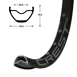 1 Stan's Crest S2 Rim - 29'' - 28H - Black / Gray