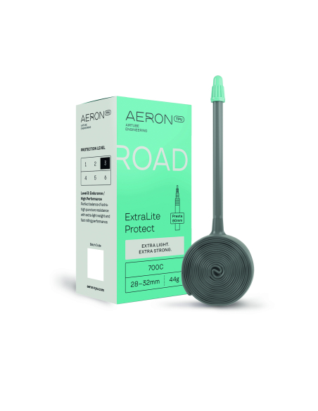 Chambre à air TPU route 700C légère et protégée - Résistance crevaison valve 80mm - AERON TPU