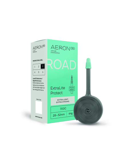 Chambre à air TPU route 700C légère et protégée - Résistance crevaison valve 42mm - AERON TPU