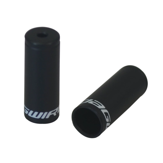 1 End caps Open - 3,5mm Shift - alloy (50pcs) - Black