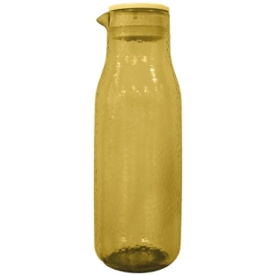 carafe en rpet transparant avec couvercle mimosa yellow 1l - livwise point virgule