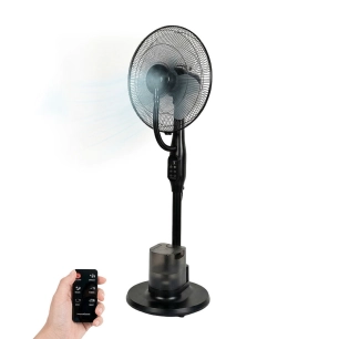 ventilateur sur pied noir avec brumisateur 90 w