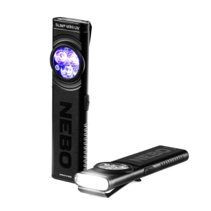 lampe torche uv compacte et rechargeable, mini et fine.