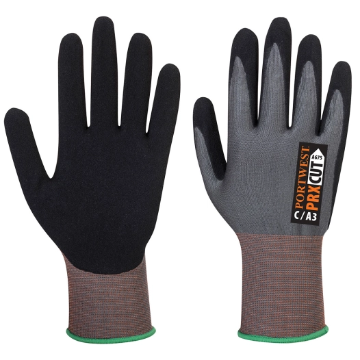 cs cut g18 nitrile sand a7 glv - taille xl - gris/noir - portwest