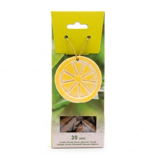cônes d'encens citronnelle avec brûleur, 30 unités