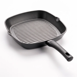 poêle grill en aluminium forgé expert, 28 x 28 x 4,2 cm