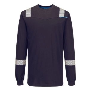 t-shirt manches longues wx3 modaflame knit fr - taille xs - marine - portwest