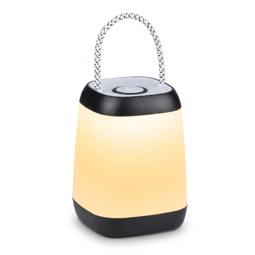 lanterne portable avec poignée en corde, blanc froid , 90 x 90 x 124 mm