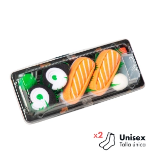 coffret cadeau de chaussettes, motif sushi, 2 paires, unisexe, taille unique