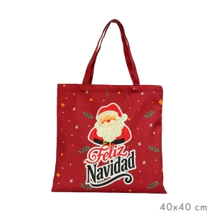 sac en tissu père noël 40 x 40 cm