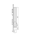 Serrure pêne dormant à rouleau N8- 39.5 mm - Sans gâche - F108390000 - METALUX