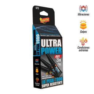 adhésif instantané gel ultra power, blister 3 x 1 g