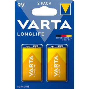 piles alcaline extra longlife 9v 6lr61 - blister de 2 piles piles alcaline extra longlife 9v 6lr61 - blister de 2 piles - varta
