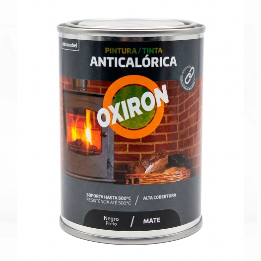 peinture noire mate résistante à la chaleur 375 ml