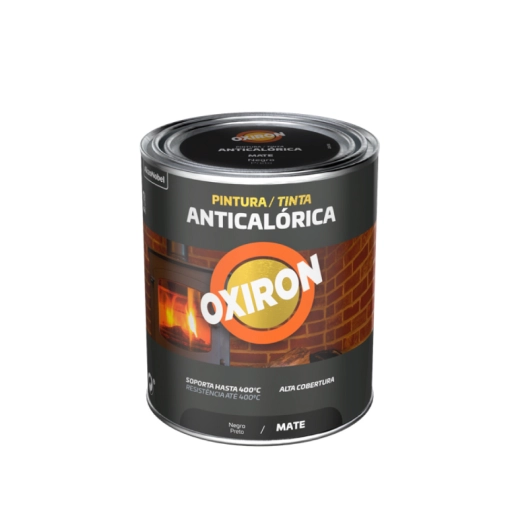 peinture noire mate résistante à la chaleur 0,75 l