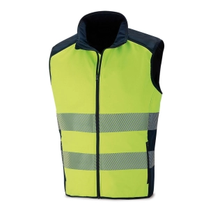 gilet softshell haute visibilité, jaune fluo, taille xl
