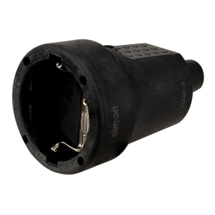 base d'antenne en caoutchouc schuko 2 p+t 16 à 250 v~, noire