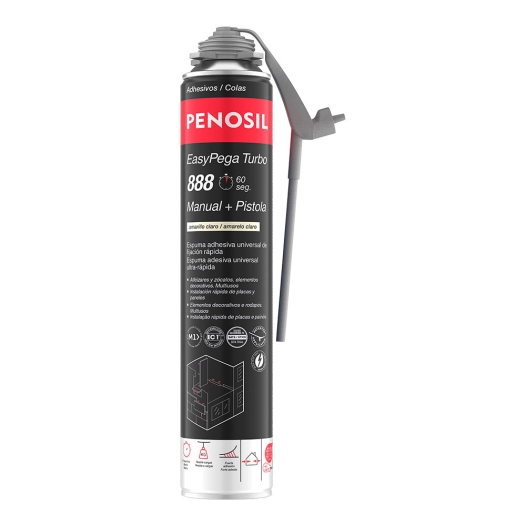 mousse de polyuréthane adhésive easypega turbo 888, jaune clair, 750 ml
