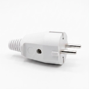 prise schuko 2 broches + terre, 16 à 250 v~, prise droite, blanche