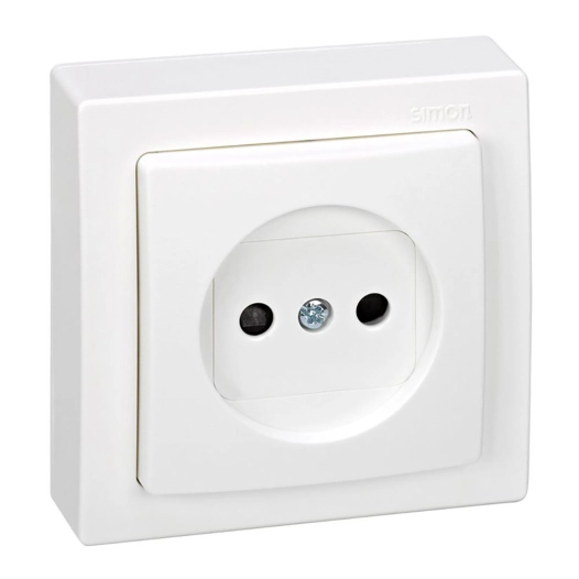 prise en saillie, 2p, 16a 250v~, ip20, série simon 73 loft, blanc, sous film rétractable