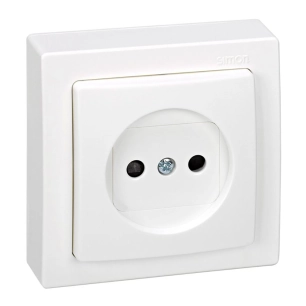 prise en saillie, 2p, 16a 250v~, ip20, série simon 73 loft, blanc, sous film rétractable