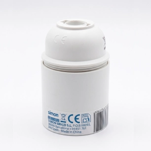douille thermoplastique, lisse, e-27, blanc