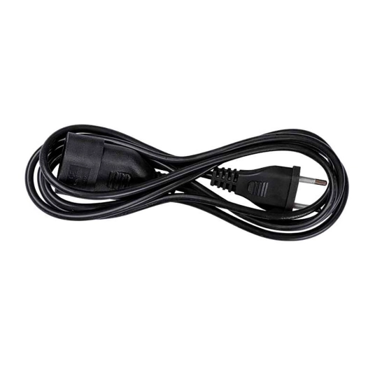 rallonge avec 1 prise, 10a 250v~, sans terre, câble h05vv-f 2x1mm², 2 m, noir, blister
