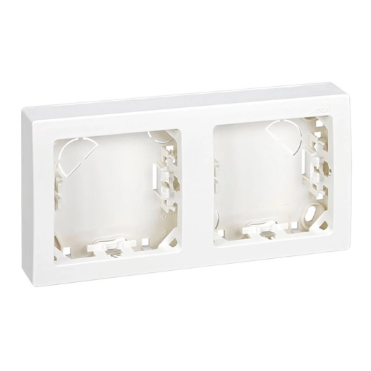 cadre avec base, en saillie, 2 éléments, horizontal, série simon73 loft, blanc, sous film rétractable