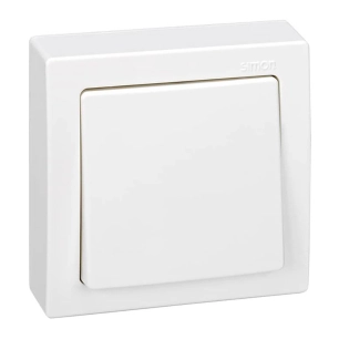 permutateur en saillie, 10 ax 250 v~, ip20, série simon73 loft, blanc, sous film rétractable
