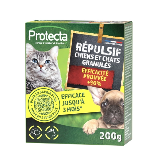 répulsif chiens et chats granulés 200g biocide tp18 répulsif chiens et chats granulés 200g biocide tp18 - protecta