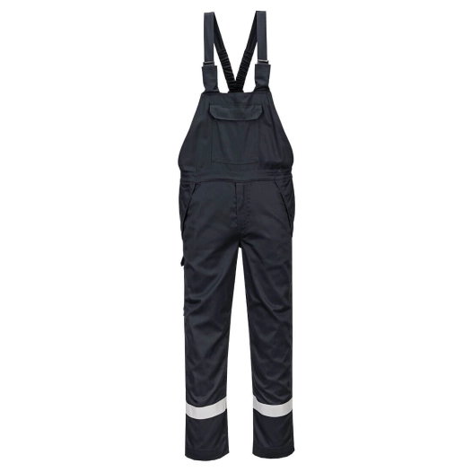 cotte à bretelles multirisques 280g - taille xl - noir - portwest